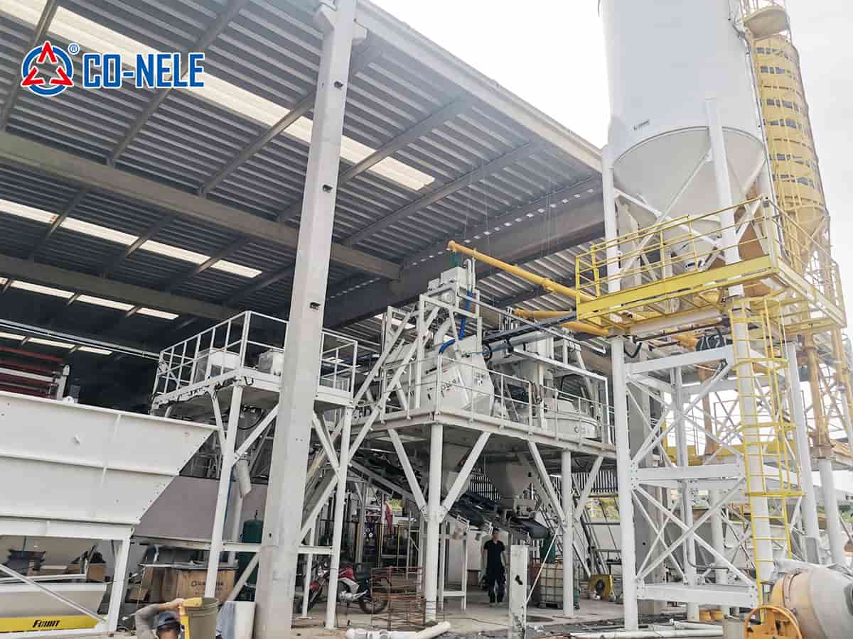 Línea de Bloques de Concreto CO-NELE en São Paulo Proyecto BLB con Mezclador Planetario